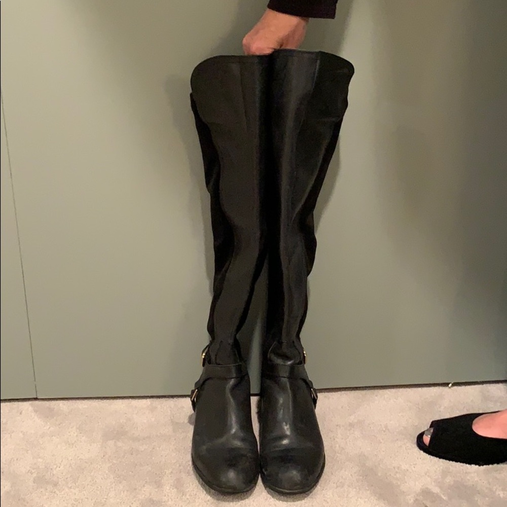 Black over the knee boots